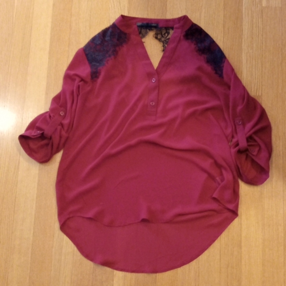 Maurices Dellicate Black Lace Women's Top Large
